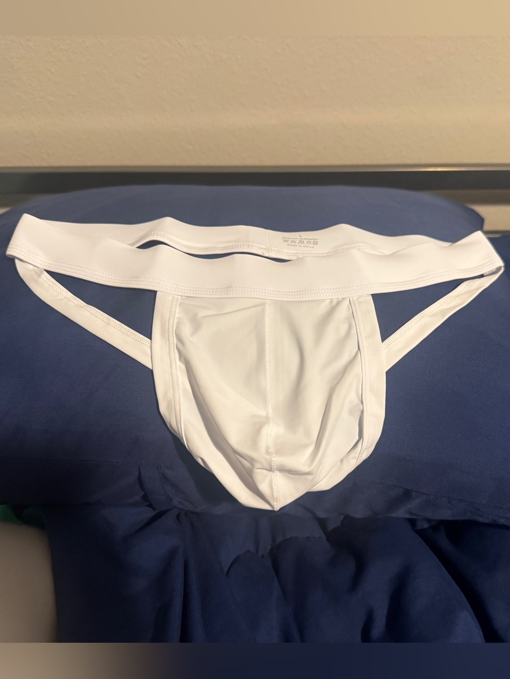Men's Silky White Jock. New.